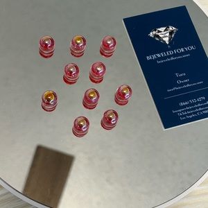 Handcrafted Red AB Pearl Croc Jibbitz: Elegant Shoe Accessories